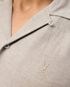 Camisa Manga Corta Mezcla De Lino Windcr