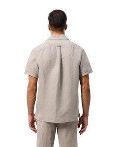 Camisa Manga Corta Mezcla De Lino Windcr