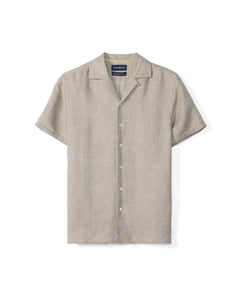 Camisa Manga Corta Mezcla De Lino Windcr