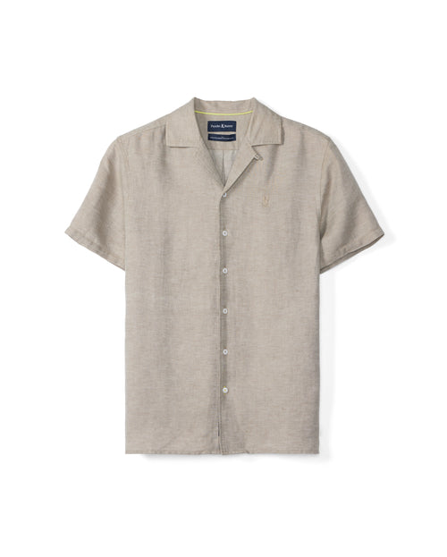 Camisa Manga Corta Mezcla De Lino Windcr