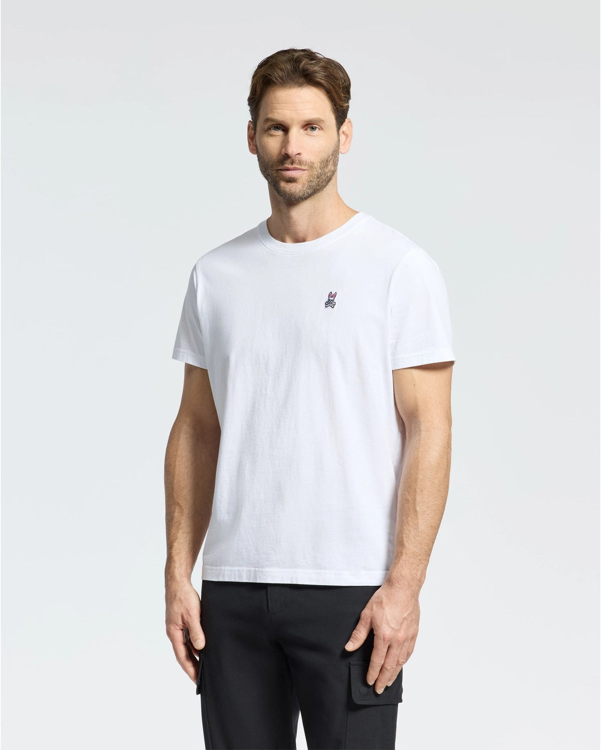 PSYCHO BUNNY CAMISETA HOMBRE CUELLO REDONDO BLANCO