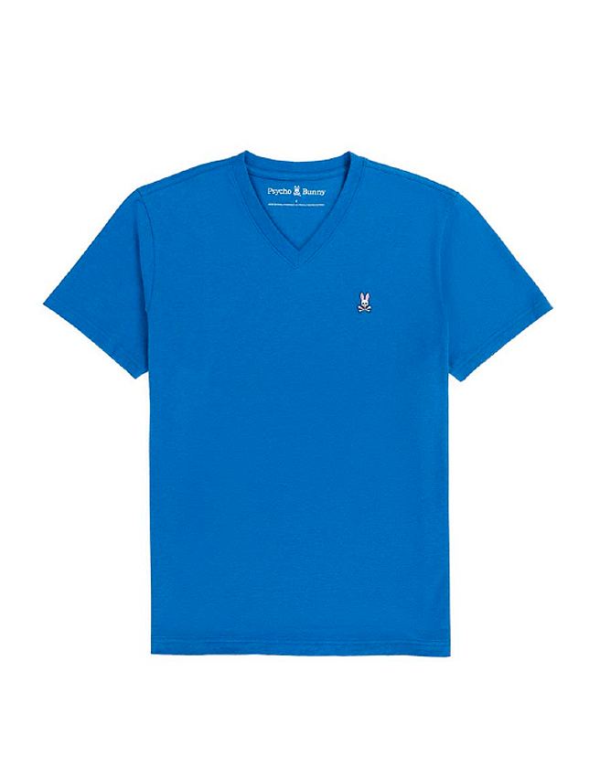 PSYCHO BUNNY CAMISETA HOMBRE CUELLO V AZUL