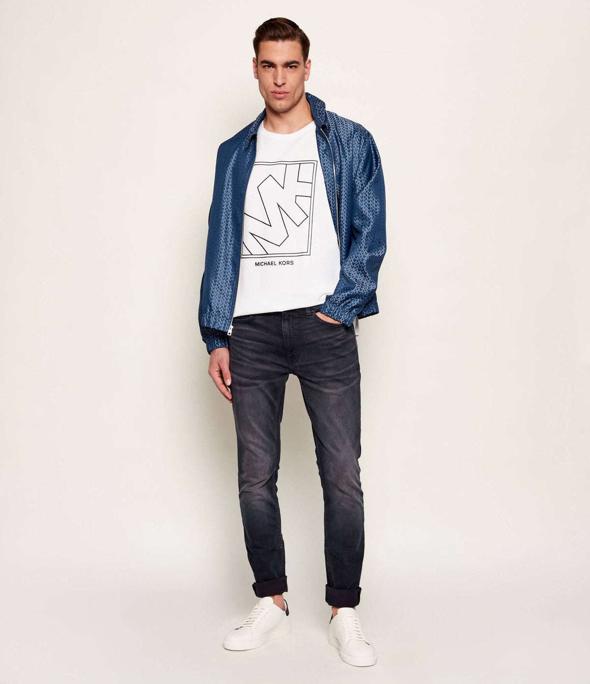 MICHAEL KORS CAMISETAS HD FLAGSHIP TEE HOMBRE CR652SY1V2100WHT