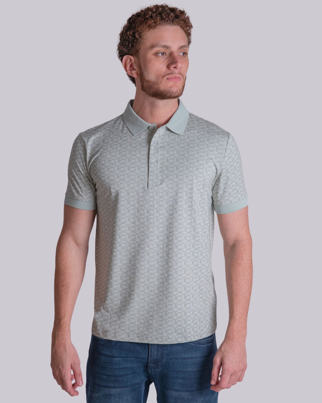 Polo P/H M/C Carven Para Hombre Color Verde Cv-Z31-134-Dtge