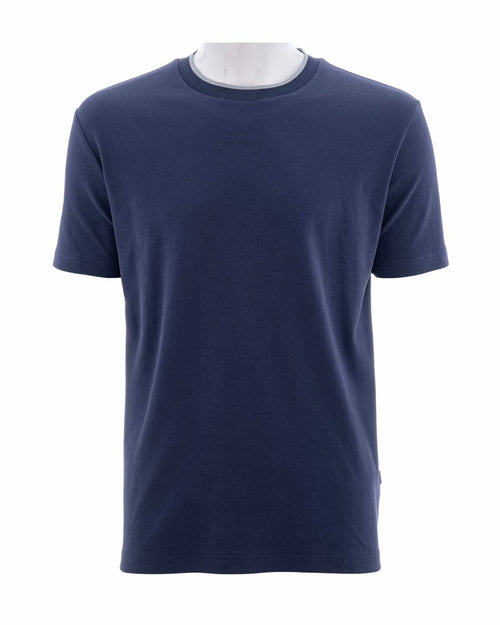 T-Shirt P/H M/C Carven Para Hombre Color Azul Cv-Z30-333-Nv