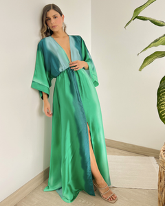 VESTIDO PRIMIA DAMA ISRAEL VERDE MULTICOLOR