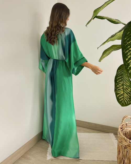 VESTIDO PRIMIA DAMA ISRAEL VERDE MULTICOLOR