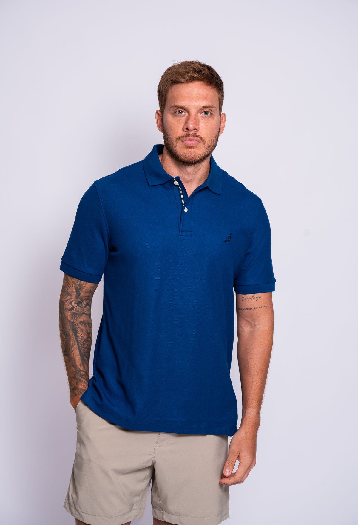 NAUTICA PLAYERA DE HOMBRE M/C AZUL K17000-4ES
