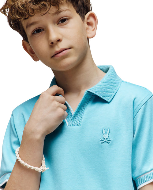 Polo Interlock Con Cuello Johnny Kendell Para Niño