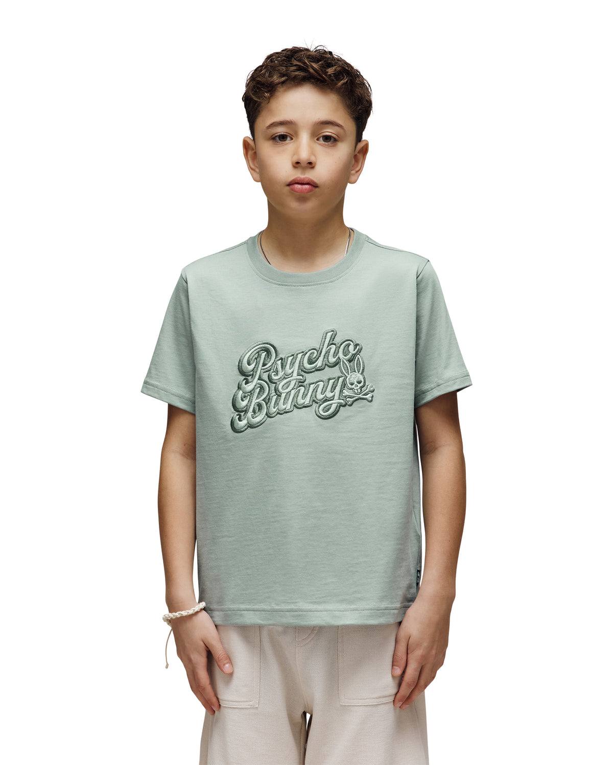 PSYCHO BUNNY CAMISETA NIÑO CUELLO REDONDO VERDE