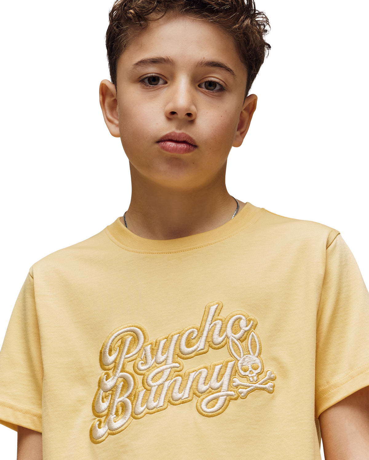 PSYCHO BUNNY CAMISETA NIÑO CUELLO REDONDO AMARILLO