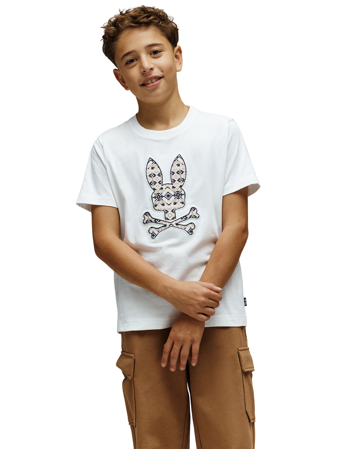 PSYCHO BUNNY CAMISETAS NIÑO BLANCO