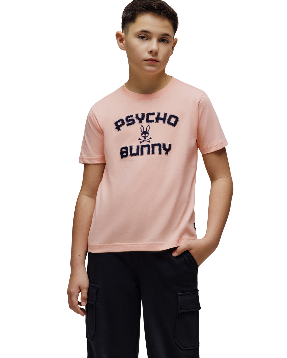 PSYCHO BUNNY CAMISETAS NIÑO ROSADO