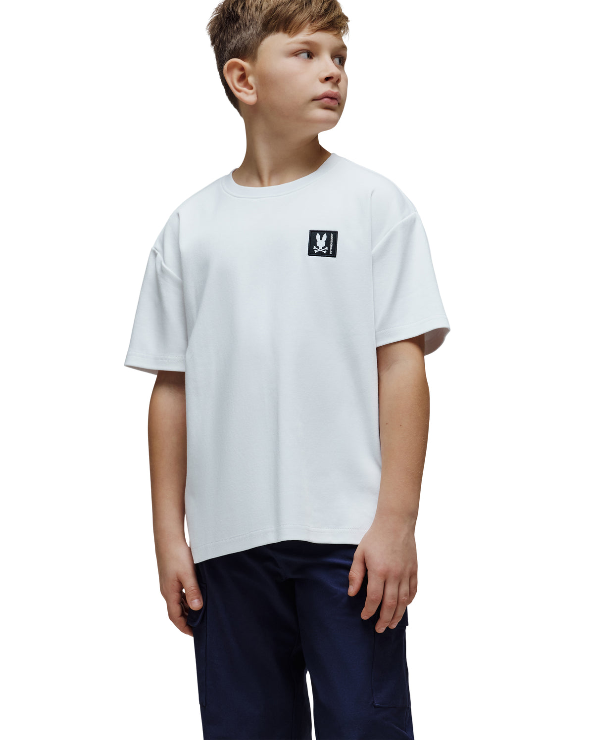 PSYCHO BUNNY CAMISETAS NIÑO BLANCO