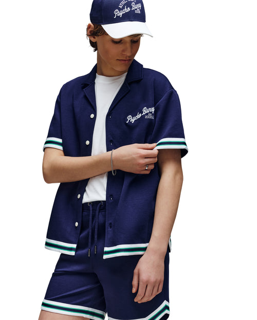 Camisa Manga Corta Con Cuello Taped Camp Basil Para Niño