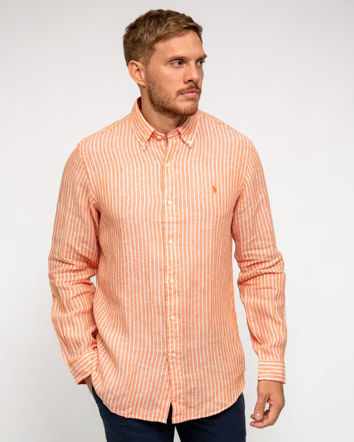 RALPH LAUREN CAMISA MANGA LARGA HOMBRE NARANJA
