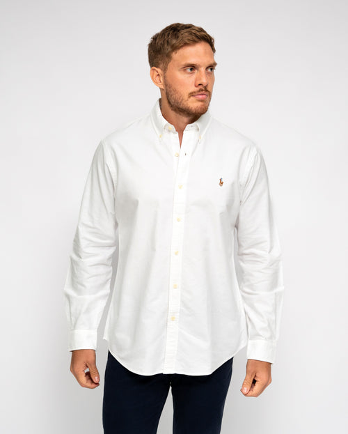 RALPH LAUREN CAMISA MANGA LARGA HOMBRE BLANCO