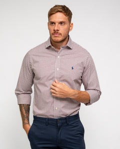 RALPH LAUREN CAMISA MANGA LARGA HOMBRE MARRON