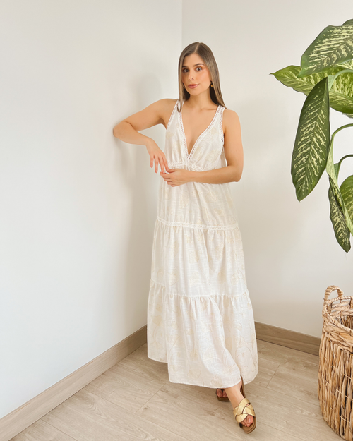 VESTIDO PRIMIA DAMA MARYMAR BLANCO