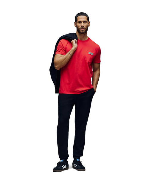 PSYCHO BUNNY CAMISETA HOMBRE CUELLO REDONDO ROJO