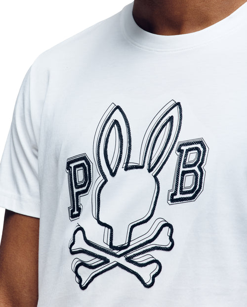 PSYCHO BUNNY CAMISETA HOMBRE CUELLO REDONDO BLANCO