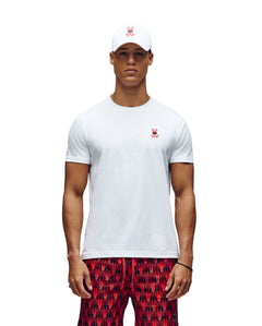 PSYCHO BUNNY CAMISETA HOMBRE CUELLO REDONDO BLANCO