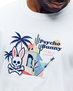 PSYCHO BUNNY CAMISETA HOMBRE CUELLO REDONDO BLANCO
