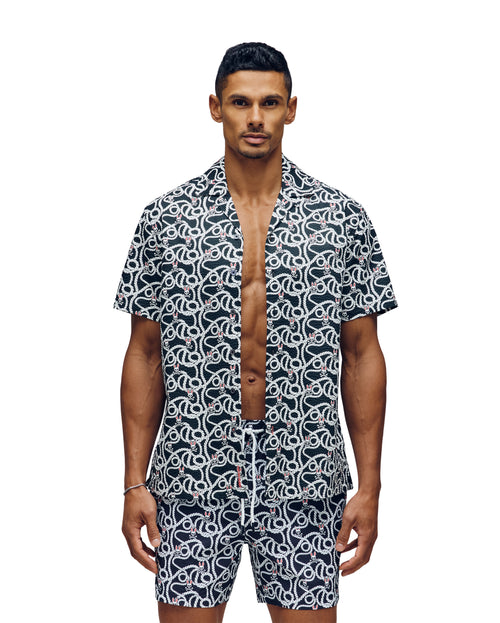 Camisa Manga Corta Mil Rayas Cyrus Para Caballero