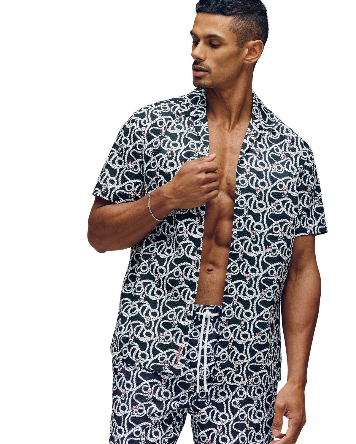 PSYCHO BUNNY CAMISAS FANTASIA HOMBRE NEGRO MT0300013BLK