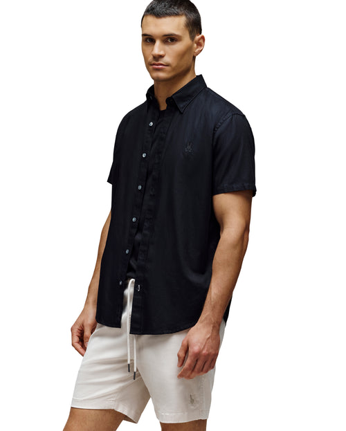 psycho bunny camisas fantasia hombre negro mt0300021blk