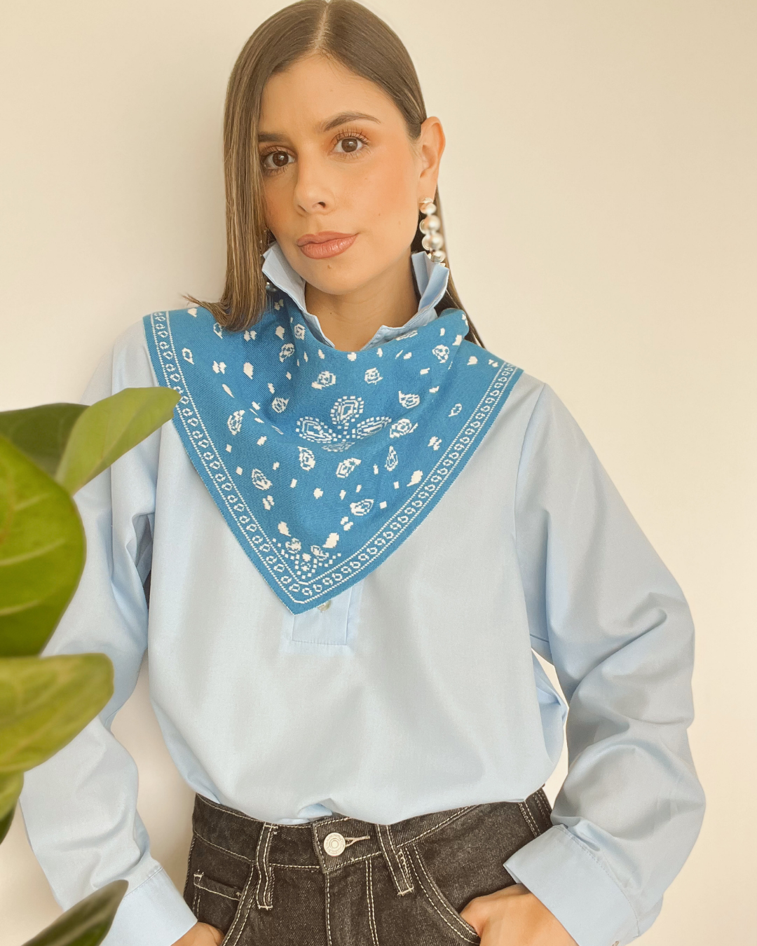 CAMISA PRIMIA DAMA P.017 AZUL AZUL