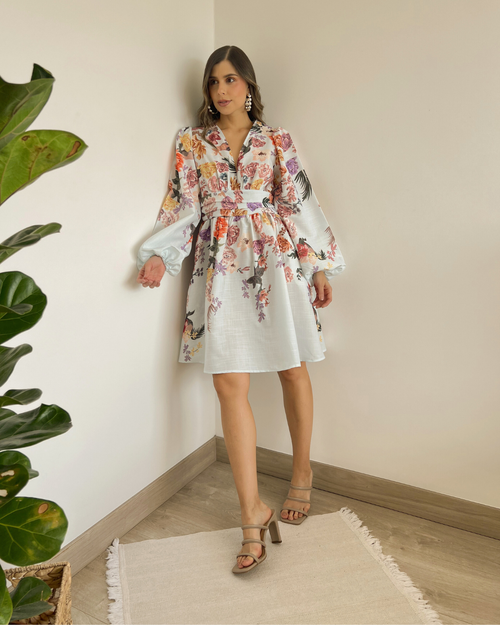 VESTIDO PRIMIA DAMA P.034 AZUL