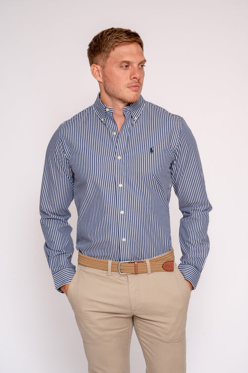 RALPH LAUREN CAMISA MANGA LARGA HOMBRE AZUL