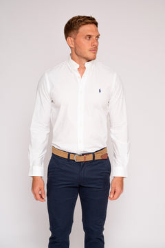 RALPH LAUREN CAMISA MANGA LARGA HOMBRE BLANCO