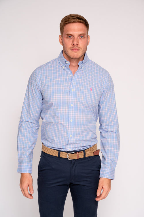 RALPH LAUREN CAMISA MANGA LARGA HOMBRE AZUL