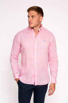 RALPH LAUREN CAMISA MANGA LARGA HOMBRE ROSADO