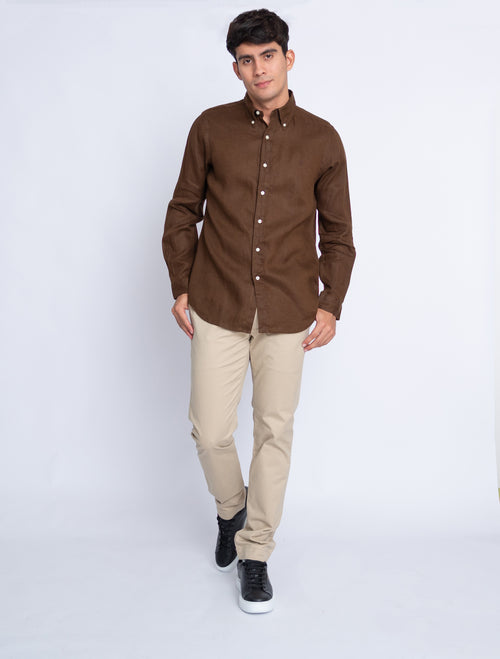 Camisa Lino Custom Fit