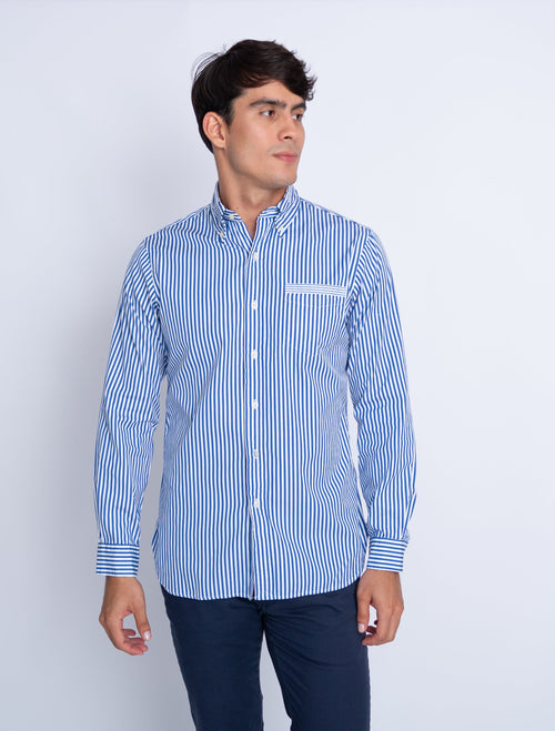 RALPH LAUREN CAMISA MANGA LARGA HOMBRE AZUL