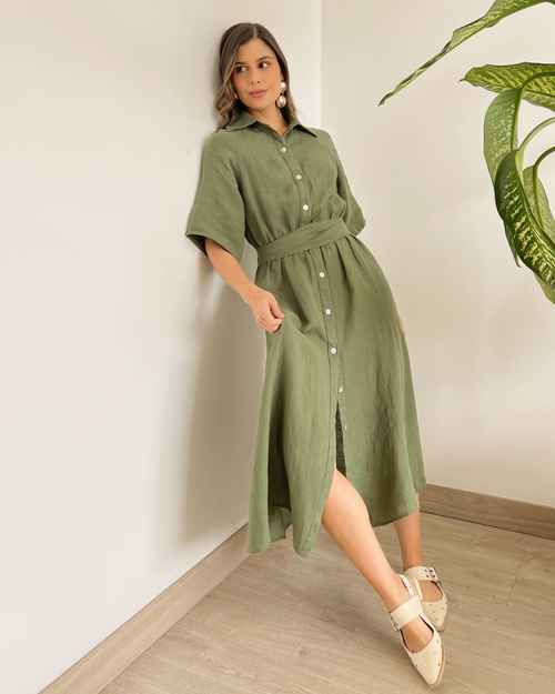 VESTIDO PRIMIA DAMA ROBERTA VERDE VERDE