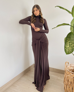 VESTIDO PRIMIA DAMA T.130 CAFÉ