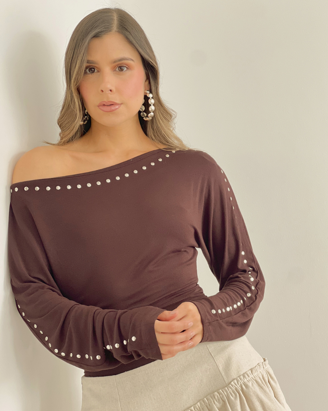 BLUSA PRIMIA DAMA T.138 CAFÉ