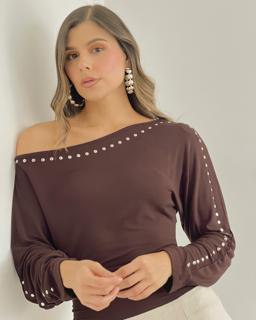 BLUSA PRIMIA DAMA T.138 CAFÉ