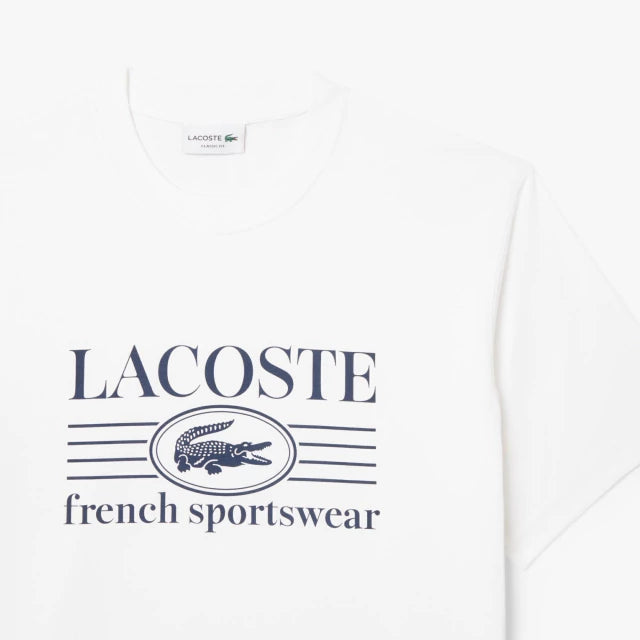 LACOSTE TH126523001 CAMISETA CON ESTAMPADO WHITE