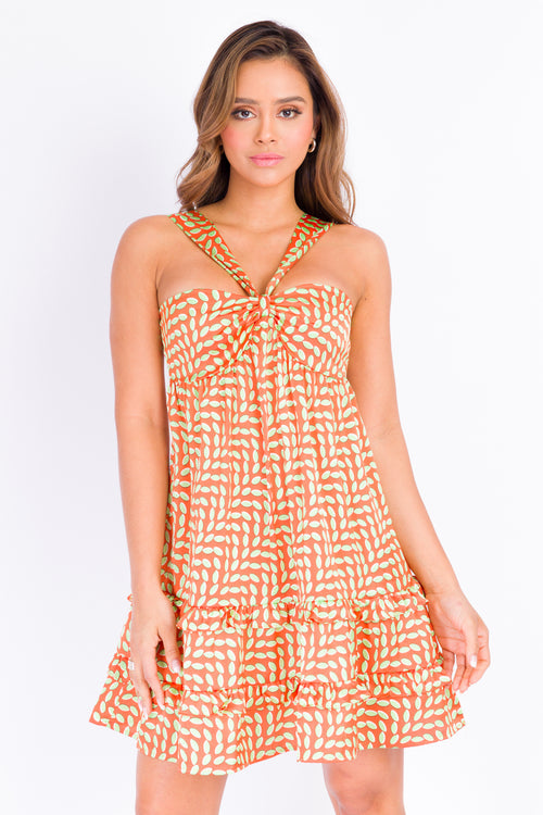 VESTIDO PRIMIA DAMA TOBERIN NARANJA