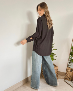 CAMISA PRIMIA DAMA V.287 NEGRO NEGRO