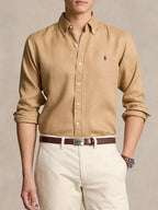 Camisa Lino Custom Fit Ralph Lauren