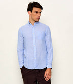 CAMISA M/L RALPH LAUREN HOMBRE 52E HARBOR ISLAND BLUE WHITE 710P07024002