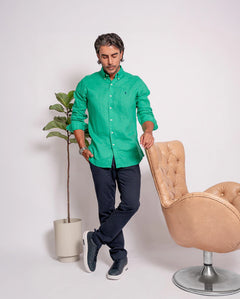 Camisa Lino Custom Fit