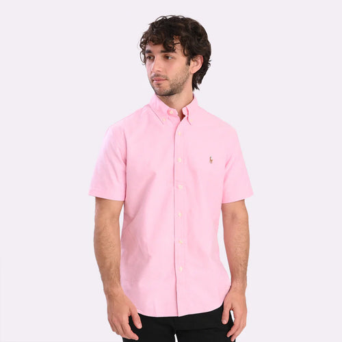RALPH LAUREN CAMISA MANGA CORTA HOMBRE ROSADO